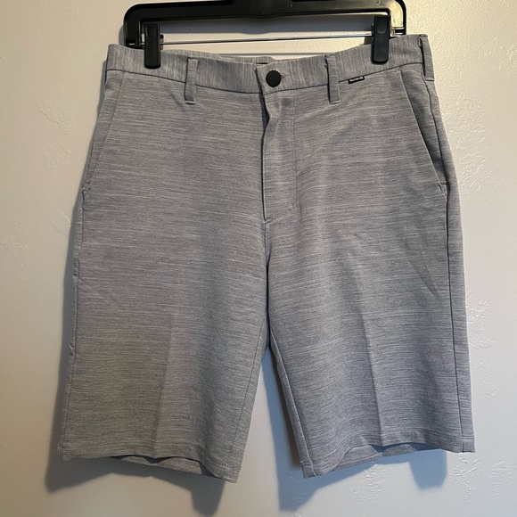 Men's Hurley Gray Flat Front Shorts 30x10 - Picture 2 of 12